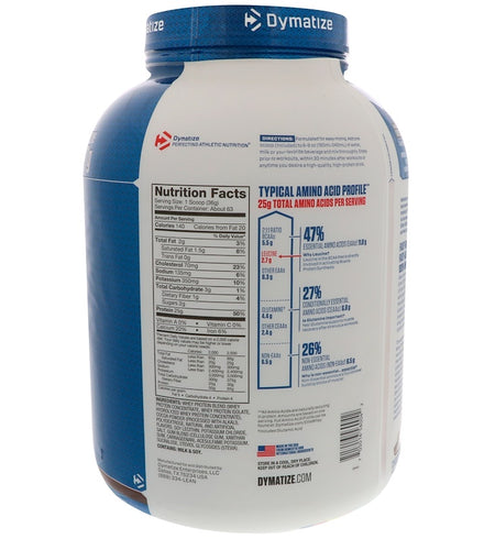 Dymatize - ELITE 100% WHEY, Chocolate Fudge - 5 Lb (2.3 Kg)