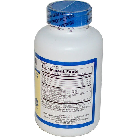 Life Extension - Super Omega-3, EPA/DHA with Sesame Lignans & Olive Fruit Extract, 120 Softgels