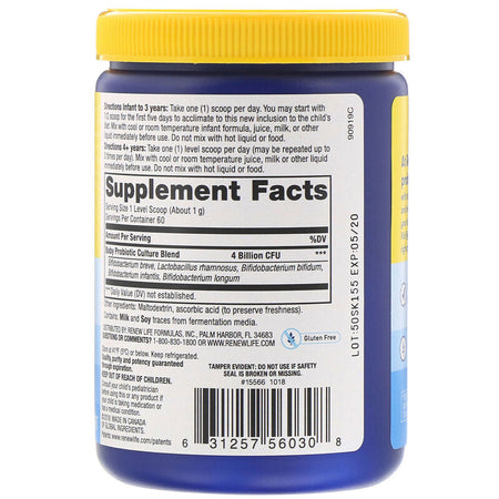 ReNew Life - Ultimate Flora, Baby Probiotic, 4 Billion Live Cultures, 2.1 oz (60 g)
