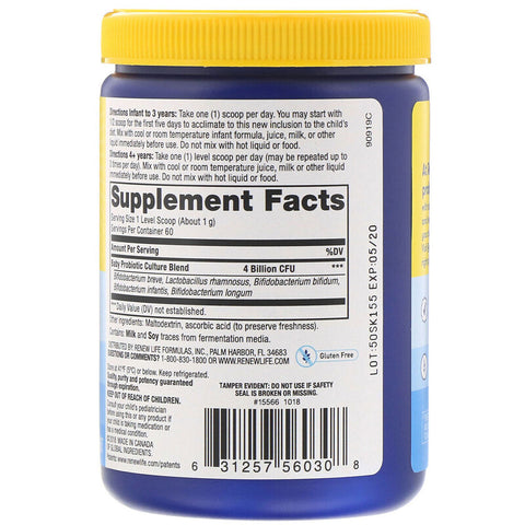 ReNew Life - Ultimate Flora, Baby Probiotic, 4 Billion Live Cultures, 2.1 oz (60 g)