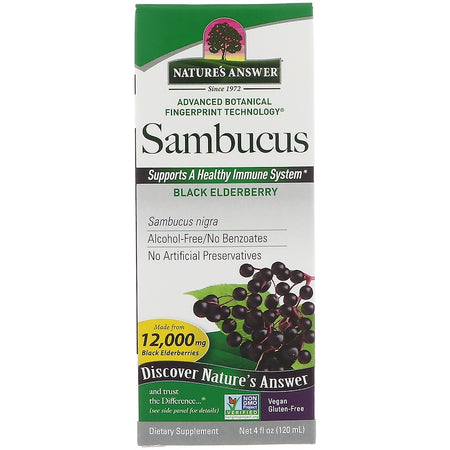 Nature's  Answers - Sambucus (Black Elder Berry) 12,000 mg, 4 fl oz (120 ml)