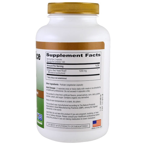 IP-6 International - Red Yeast Rice, Gold, 600 mg, 240 Vegetarian Capsules