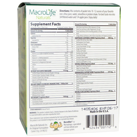 Macrolife Naturals - MACRO GREENS To Go Packets - 9.4g/12 Packets