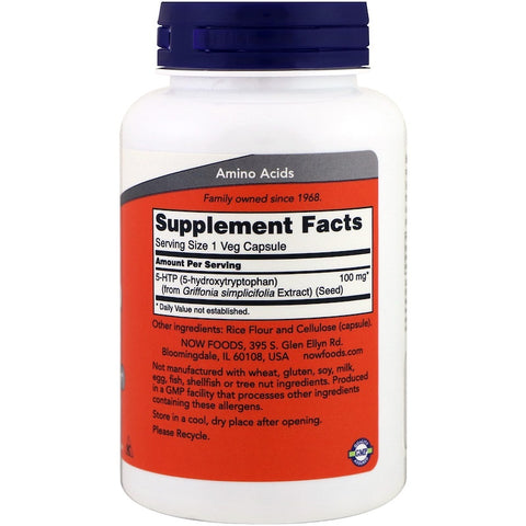 Now Foods - 5-HTP, 100 mg, 120 Veg Capsules
