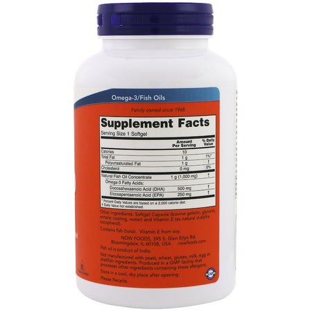 Now Foods - DHA-500/EPA-250, Double Strength, 180 Softgels