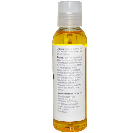 Now Foods - Solutions, Jojoba Oil, 4 fl oz (118 ml)