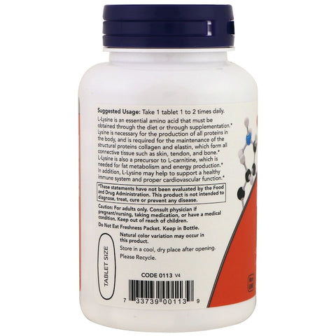 Now Foods - L-LYSINE 1000mg 100 TABS