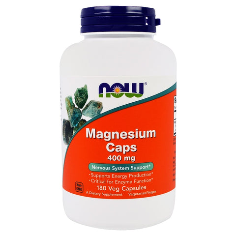 Now Foods - MAGNESIUM 400 mg - 180 Veg Capsules