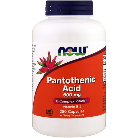 Now Foods - Pantothenic Acid, 500 mg, 250 Capsules
