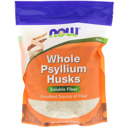 Now Foods - Whole Psyllium Husks, 16 oz, 1 LB (454 g)