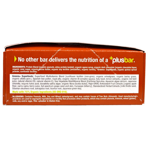 Green Plus - PLUSBAR Chocolate Protein Bar 59g Box - 12 Bars