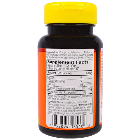Nutrex Hawaii - BioAstin Hawaiian Astaxanthin - 50 Capsules