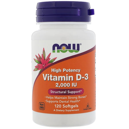 Now Foods - Vitamin D-3 High Potency , 2,000 IU, 120 Softgels