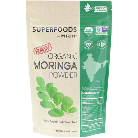 MRM - Super Foods - Raw Organic Moringa Leaf Powder - 8.5 Oz