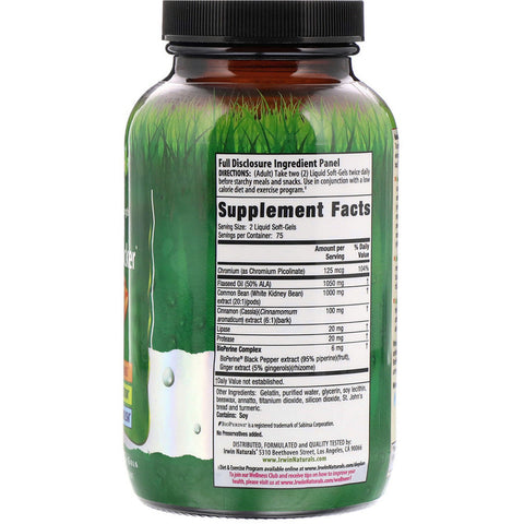 Irwin Naturals - Maximum Strength 3-in-1 Carb Blocker - VALUE SIZE - 150 softgels