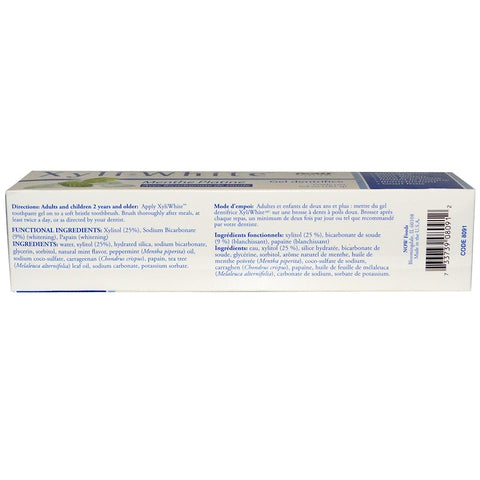 Now Foods - Solutions, XyliWhite, Toothpaste Gel, Platinum Mint, with Baking Soda 6.4 oz (181 g)