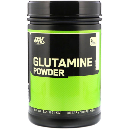 Optimum Nutrition - Glutamine Powder, Unflavored, 2.2 lbs (1 kg)
