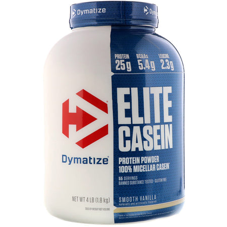 Dymatize - ELITE CASEIN, Smooth Vanilla - 4 Lb (1.8 Kg)
