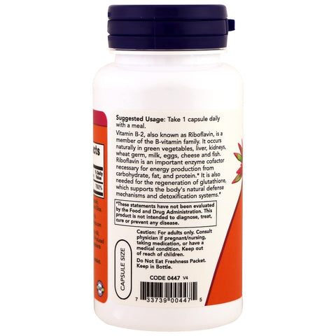 Now Foods - B-2, 100 mg, 100 Capsules