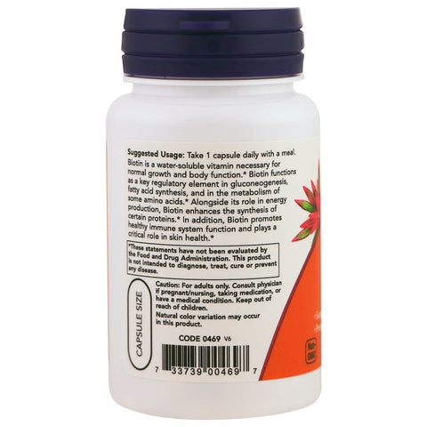 Now Foods - Biotin, 1000 mcg, 100 Capsules