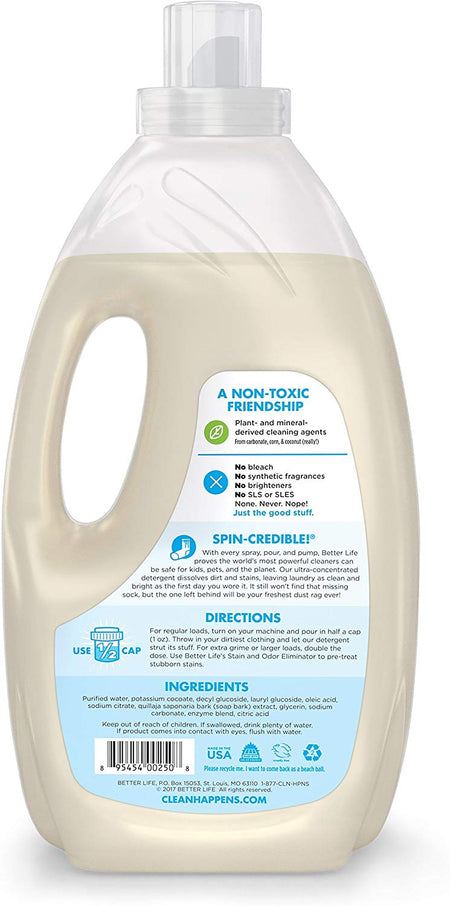 Better Life (Nicole) - Laundry Detergent Spin-Credible - Free And Clear - 4/64 Oz