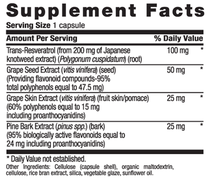 Country Life - RESVERATROL PLUS 120 VEGICAPS