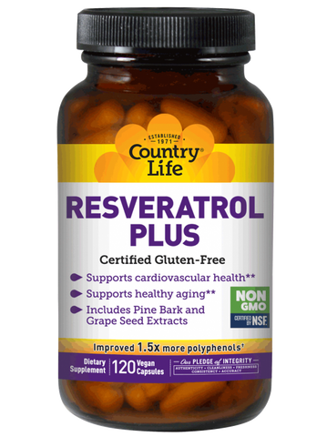 Country Life - RESVERATROL PLUS 120 VEGICAPS