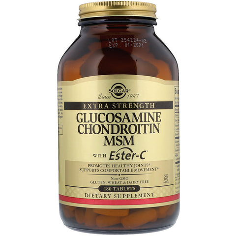 Solgar - Extra Strength Glucosamine Chondroitin MSM With Ester-C® Tablets - 180