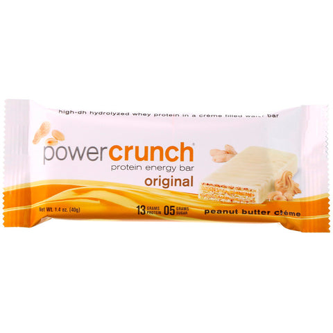 BNRG, Power Crunch Protein Energy Bar, Original, Peanut Butter Creme, 12 Bars, 1.4 oz (40 g) Each