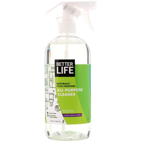 Better Life (Nicole) - All Purpose Cleaner Wipes Clary Sage & Citrus - 6/70 Ct
