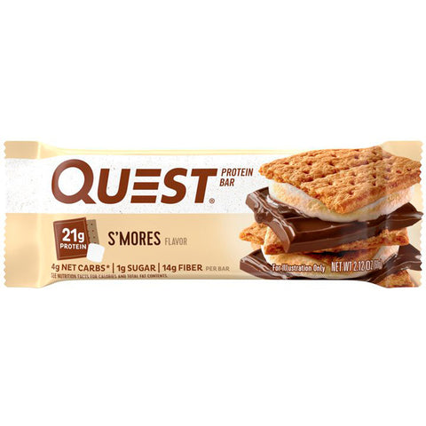 Quest Nutrition - Protein Bar, S'mores, 12 Bars, 2.12 (60 g) Each