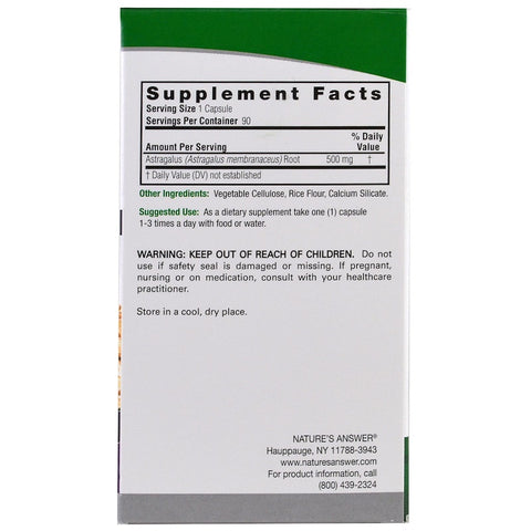 Nature's Answers - Astragalus Root - 90  V-Cap