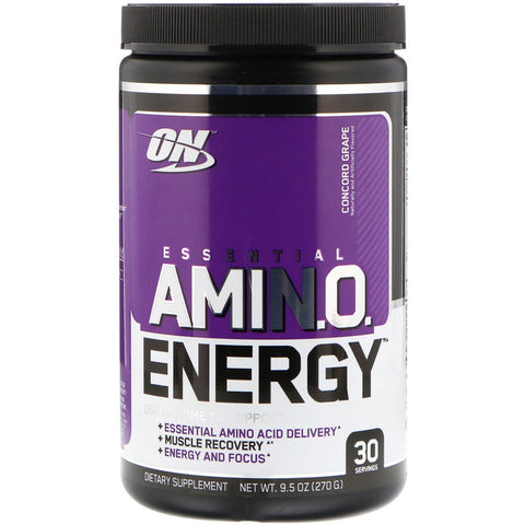 Optimum Nutrition - Essential Amin.O. Energy, Concord Grape, 9.5 oz (270 g)