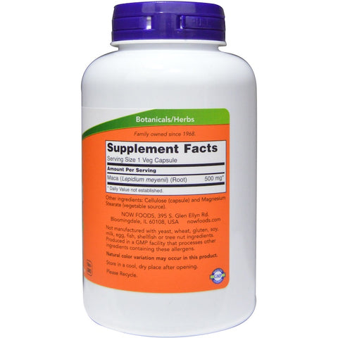Now Foods - MACA 500mg  250 Veg Capsules