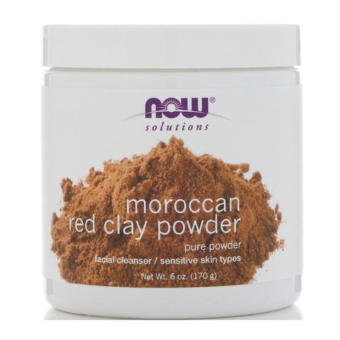 Now Foods - Solutions, Moroccan Red Clay Powder, 6 oz (170 g)
