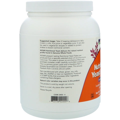 Now Foods - Nutritional Yeast Flakes, 10 oz (284 g)
