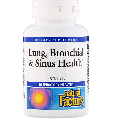 Natural Factors - Lung, Bronchial & Sinus Health,  - 45 Tablets