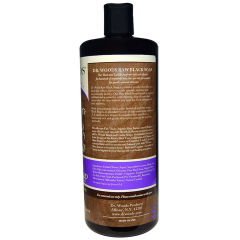 Dr Woods - Castile Soap Liquid Black With Shea Butter - 32 Ounce