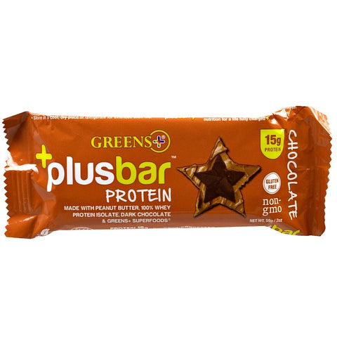 Green Plus - PLUSBAR Chocolate Protein Bar 59g Box - 12 Bars