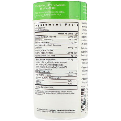 Rainbow Light - Magnesium Calcium +™ - Food-Based Formula, 90 Tablets