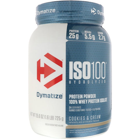 Dymatize - ISO100, Cookies & Cream - 1.6 Lb (725 G)