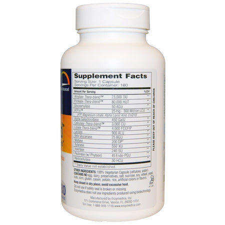 ENZYMEDICA - Digest Gold - 180 Capsules