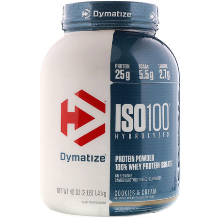 Dymatize - ISO100, Cookies & Cream - 3 Lb (1.4 Kg)