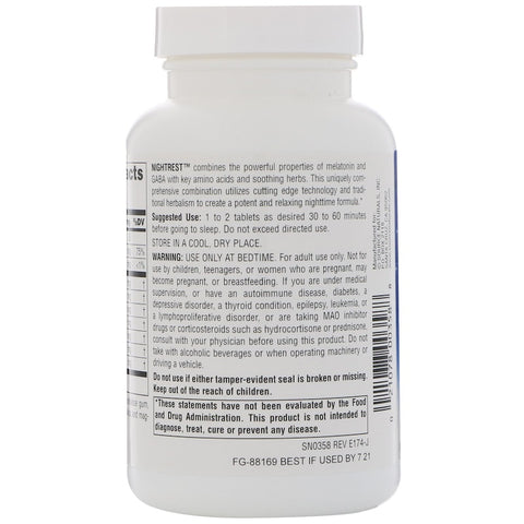 Source Naturals - Sleep Science® NightRest™ With Melatonin - 100 Tablet