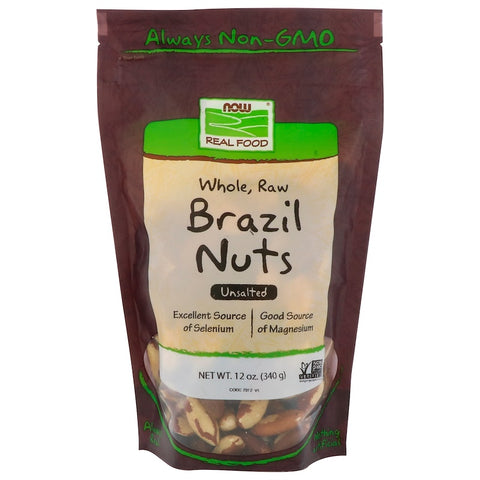 Now Foods - Real Food, Whole, Raw Brazil Nuts, Unsalted, 12 oz (340 g)