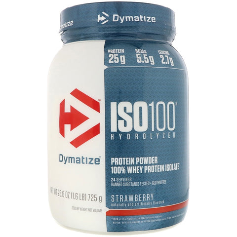 Dymatize - ISO100, Strawberry - 1.6 Lb (725 G)