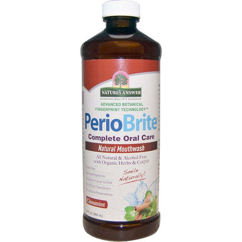 Nature's  Answers - PerioBrite, Natural Mouthwash, Cinnamint, 16 fl oz (480 ml)
