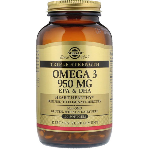 Solgar - Triple Strength Omega-3 950 Mg Softgels - 100 Softgels
