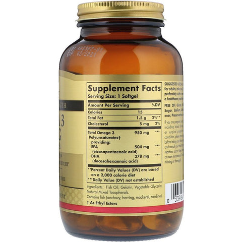 Solgar - Triple Strength Omega-3 950 Mg Softgels - 100 Softgels