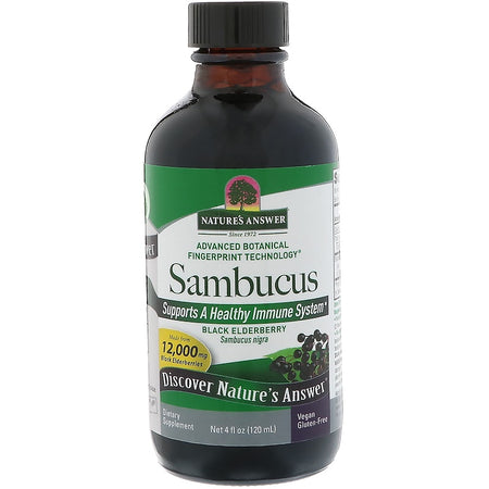 Nature's  Answers - Sambucus (Black Elder Berry) 12,000 mg, 4 fl oz (120 ml)